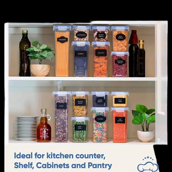 Chef's path 14 pc set food storage containers w/Free measuring spoons set - Picture 2 of 7